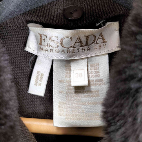エスカーダ ESCADA カシミヤ混 襟ファー ニットジャケット レディース JPN:38