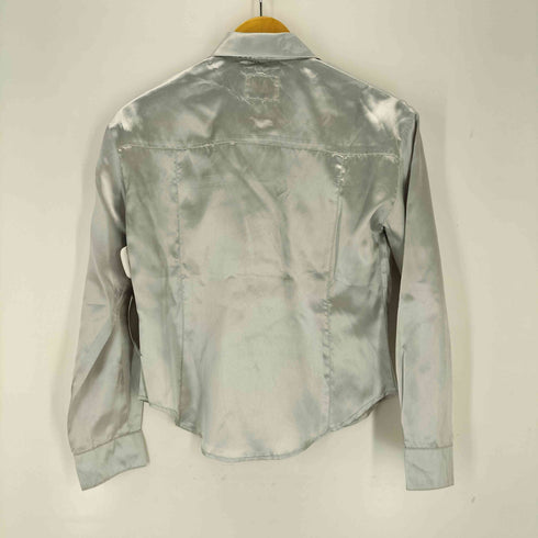 MELMO encounter 70s メタリックシルバー リフレクターシャツ レディース