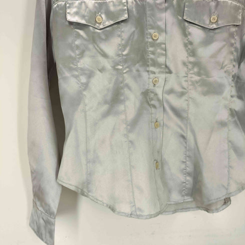 MELMO encounter 70s メタリックシルバー リフレクターシャツ レディース