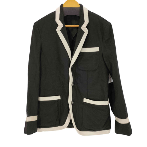 ラグビーラルフローレン Rugby Ralph Lauren カシミヤ混 パイピングデザイン3Bブレザー メンズ
