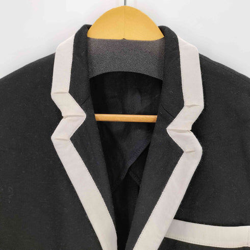 ラグビーラルフローレン Rugby Ralph Lauren カシミヤ混 パイピングデザイン3Bブレザー メンズ