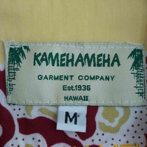 カメハメハ Kamehameha USA製 ココナッツボタン 総柄 アロハシャツ メンズ import:M