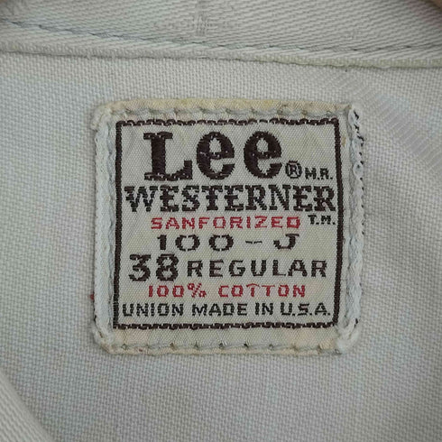 リー Lee 60-70s Rマーク 100-J WESTERNER ウエスターナーデニムジャケット メンズ 38 REGULAR