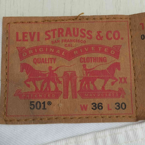 リーバイス Levis ボタン裏4001 501 ホワイトデニムパンツ メンズ W36 L30