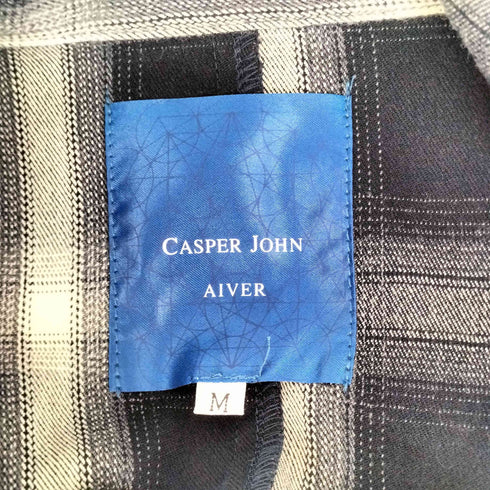 キャスパージョンアイバー CASPER JOHN AIVER チェックシャツダブルライダースジャケット メンズ JPN:M