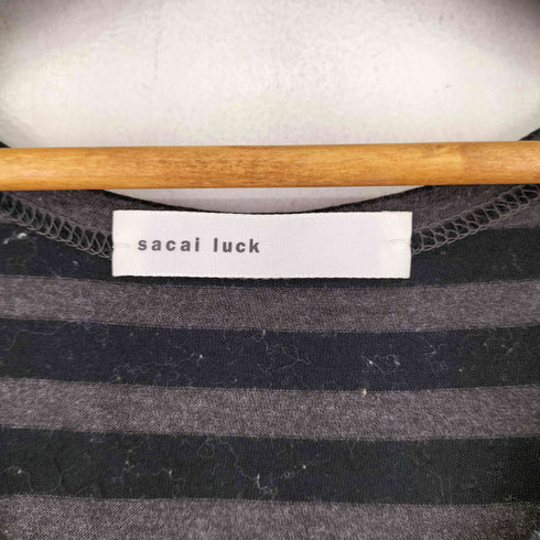 サカイラック sacai luck ボーダーショルダーレースタンクトップ レディース