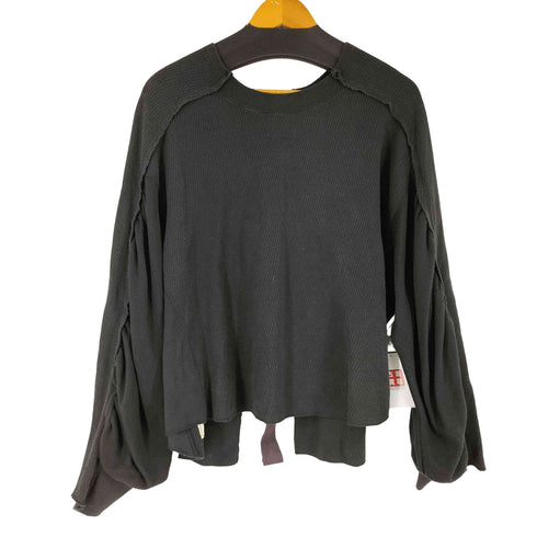 etsinta ワッフルボリュームスリーブバックベルト レディース ONE SIZE