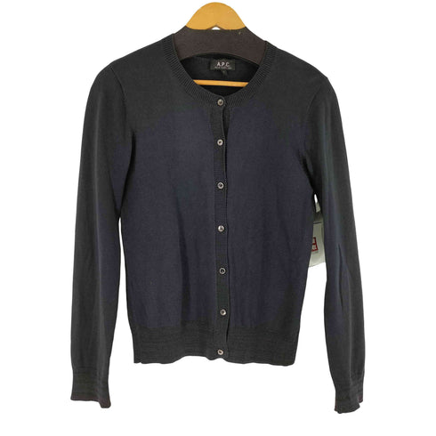 アーペーセー A.P.C. カシミヤ混 クルーネックカーディガン レディース import:M