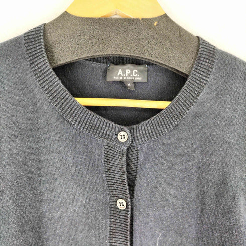 アーペーセー A.P.C. カシミヤ混 クルーネックカーディガン レディース import:M