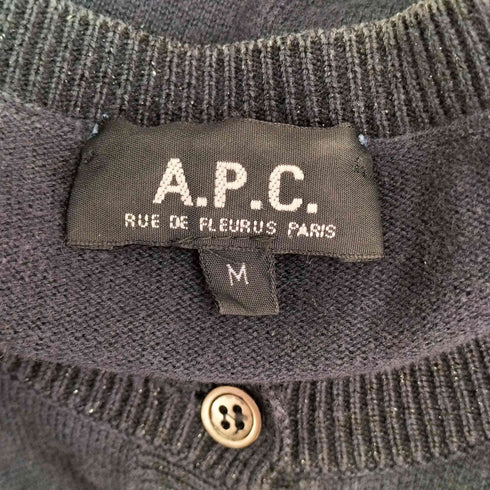 アーペーセー A.P.C. カシミヤ混 クルーネックカーディガン レディース import:M