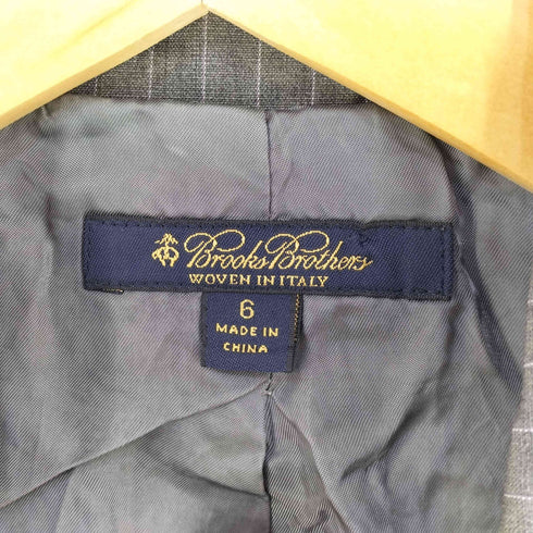 ブルックスブラザーズ BROOKS BROTHERS super 110'S canonico 2Bシングルテーラードジャケット レディース 6