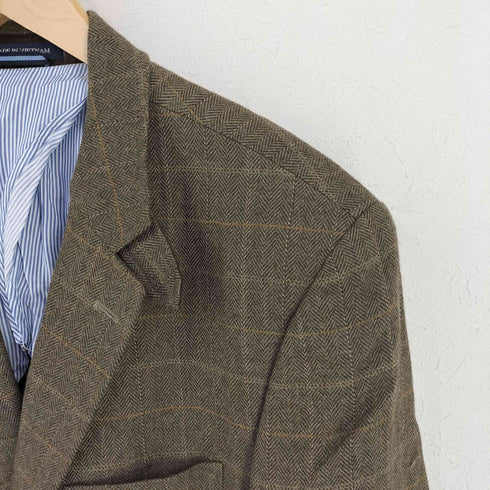 エルボーパッチ チェック柄 テーラードジャケット メンズ JPN:44