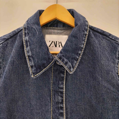 ザラ ZARA TRF デニムトレンチコート レディース import:S