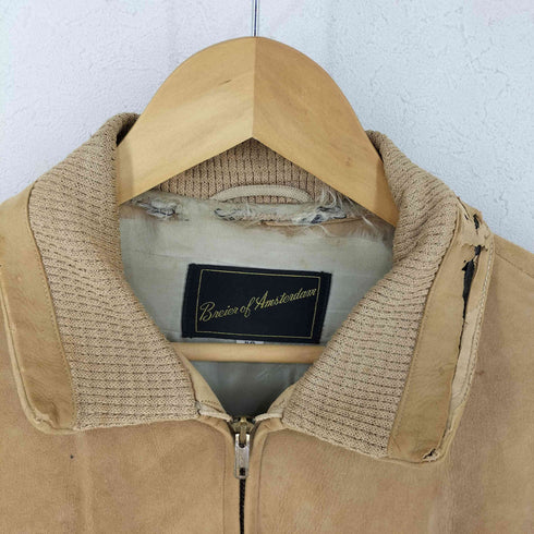 60s~ BREIER OF AMSTERDAM 棒talon スエードレザー ジップアップジャケット メンズ JPN:42