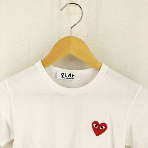プレイコムデギャルソン PLAY COMME des GARCONS ハートプリント 刺繍 半袖 Tシャツ レディース import:S