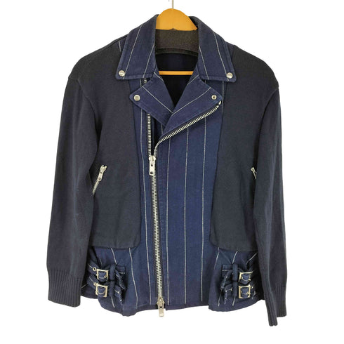 サカイラック sacai luck ニット切替 ストライプカーデライダース ジャケット レディース JPN:1