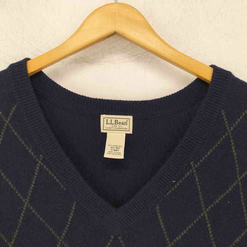 エルエルビーン L.L.Bean ダイヤチェック ウールニットベスト メンズ JPN:XXL