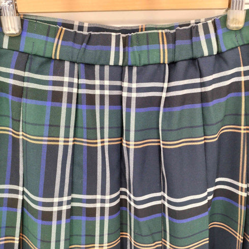 ニコアンド niko and... アソート キルト ベルテッドデザイン カットオフ ブラックウォッチチェックスカート レディース M