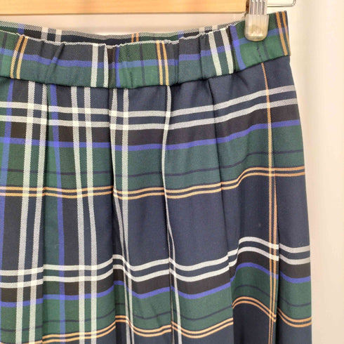 ニコアンド niko and... アソート キルト ベルテッドデザイン カットオフ ブラックウォッチチェックスカート レディース M