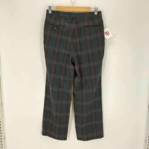 2タックチェックスラックス メンズ
