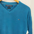 トミーヒルフィガー TOMMY HILFIGER Organic Cotton Blend オーガニックコットン レーヨン Vネック 薄手ニットセーター メンズ import:S