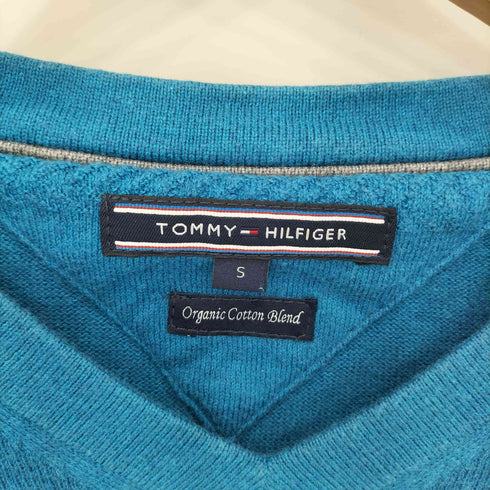 トミーヒルフィガー TOMMY HILFIGER Organic Cotton Blend オーガニックコットン レーヨン Vネック 薄手ニットセーター メンズ import:S