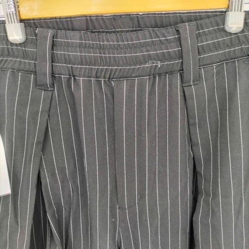 アドラー ADRER two tuck belt hakama wide slacks ツータック ハカマ ストライプ ワイドスラックスパンツ メンズ M