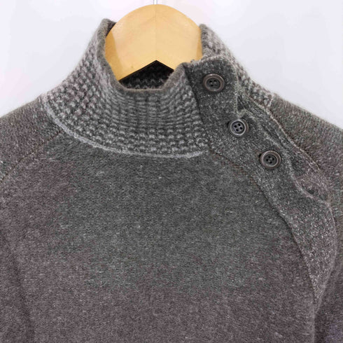 ムッシュ二コル MONSIEUR NICOLE ハイネック ショルダーボタン ウールニットセーター メンズ