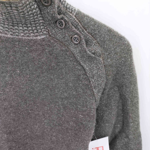 ムッシュ二コル MONSIEUR NICOLE ハイネック ショルダーボタン ウールニットセーター メンズ