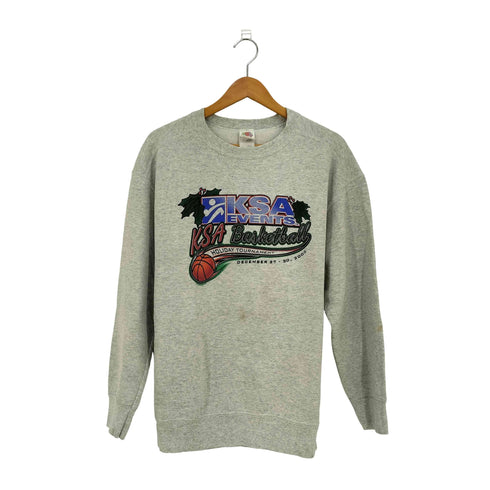 フルーツオブザルーム FRUIT OF THE LOOM 00s 二枚タグ KSA EVENTS 2002 バスケットボール イベント クルーネックスウェット メンズ import:L
