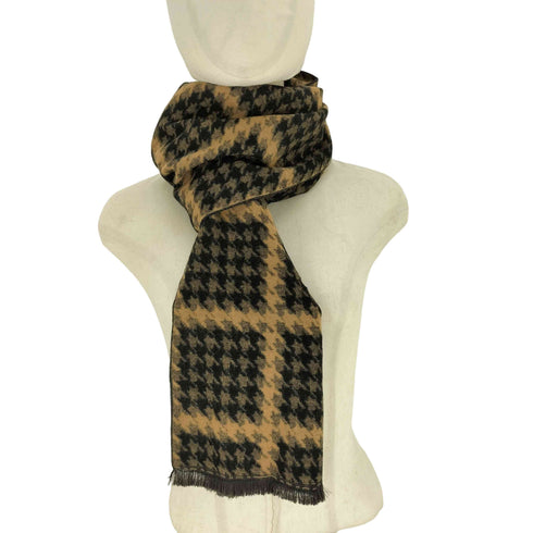 総柄シルクマフラー メンズ