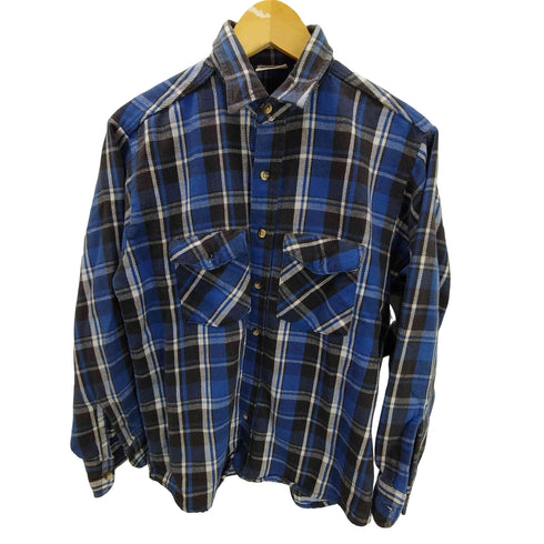 ファイブブラザー FIVE BROTHER 90S コットン フラップポケット L/S チェック ネルシャツ メンズ import:M