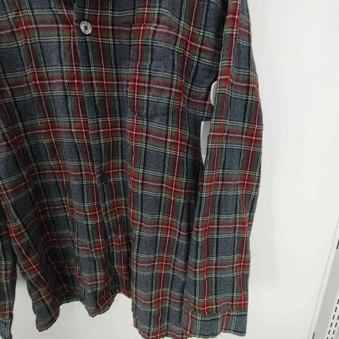 エルエルビーン L.L.Bean 90-00S L/S チェック コットン 開襟 オープンカラー フランネル パジャマシャツ ビックサイズ メンズ import:XL
