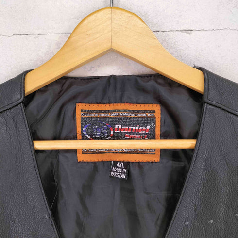 daniel smart レザー ベスト メンズ 4XL