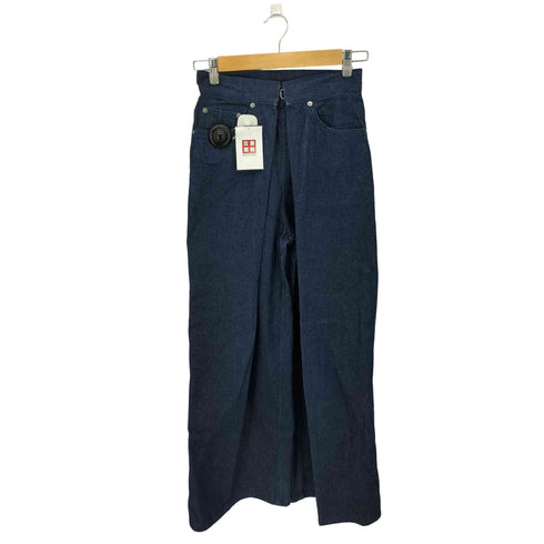 ジョンローレンスサリバン JOHN LAWRENCE SULLIVAN WOMENS RIGID DENIM WIDE PANTS ウィメンズ フロントフック リジットデニムパンツ レディース M