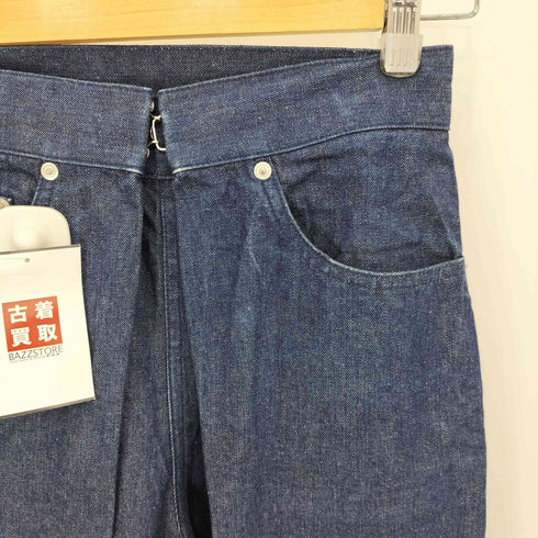 ジョンローレンスサリバン JOHN LAWRENCE SULLIVAN WOMENS RIGID DENIM WIDE PANTS ウィメンズ フロントフック リジットデニムパンツ レディース M
