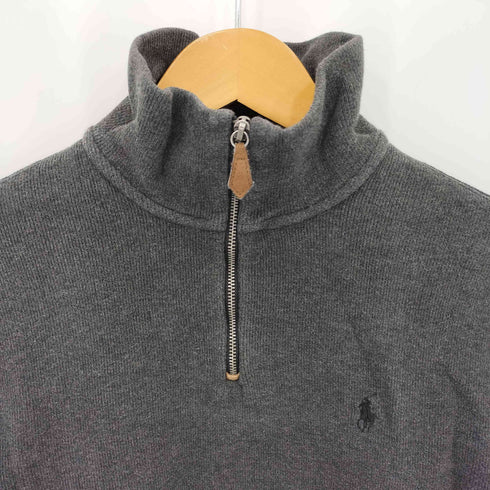 ポロバイラルフローレン Polo by RALPH LAUREN 90-00s ポニー刺繍 コットンハーフジップ スタンドネックニットセーター メンズ S