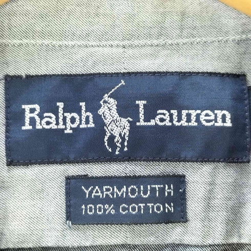 ラルフローレン RALPH LAUREN 90S ポニー刺繍 YARMOUTH L/S コットン ボタンダウン シャツ メンズ 152/1