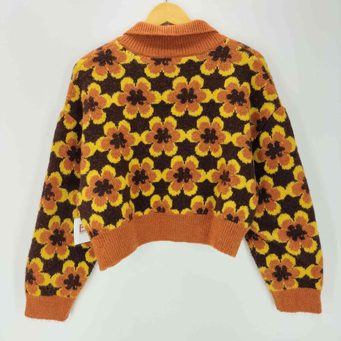 ザラ ZARA フラワー ニット カーディガン レディース import:M