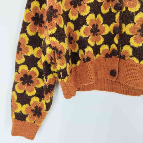 ザラ ZARA フラワー ニット カーディガン レディース import:M