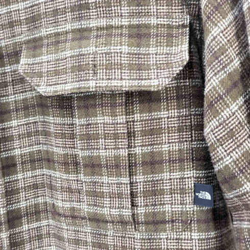 ザノースフェイス THE NORTH FACE ウール混 長袖チェックシャツ メンズ JPN:L