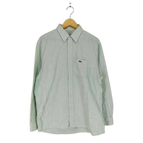 シュミーズラコステ CHEMISE LACOSTE ポケット刺繍 ストライプシャツ メンズ FR:42