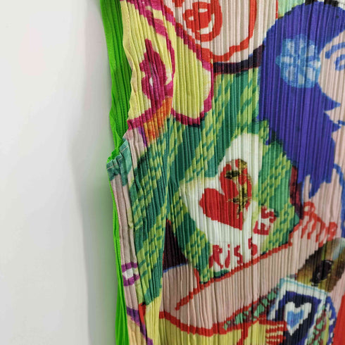 プリーツプリーズイッセイミヤケ PLEATS PLEASE ISSEY MIYAKE 01SS グラフィティ アート プリーツ ノースリーブ ワンピース レディース JPN:3