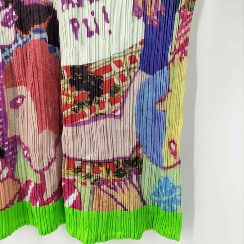 プリーツプリーズイッセイミヤケ PLEATS PLEASE ISSEY MIYAKE 01SS グラフィティ アート プリーツ ノースリーブ ワンピース レディース JPN:3