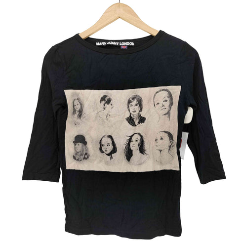 マリークワント MARY QUANT グラフィック プリント クルーネック Tシャツ レディース import:M
