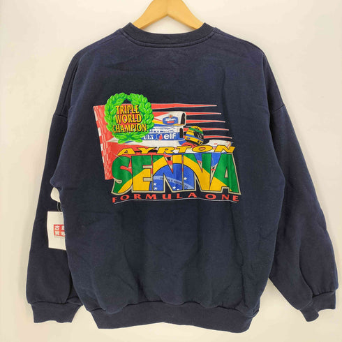 GOODSPORTS 90S オーストラリア製 F1 TRIPLE WORLD CHAMPION 両面 プリント クルーネック スウェット メンズ import:L