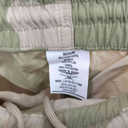 ヒューストン HOUSTON SUC GYM PANTS カモ柄 ドローストリング ナイロン ジムパンツ メンズ M