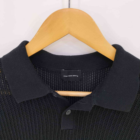 ユナイテッドアローズグリーンレーベルリラクシング UNITED ARROWS green label relaxing 24ss ハイツイスト アクリル コットン メッシュ ニット ポロシャツ メンズ JPN:S