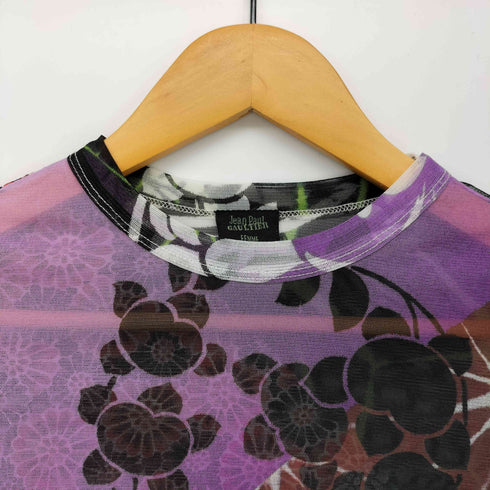 ジャンポールゴルチエフェム Jean Paul GAULTIER FEMME 和柄 マルチカラー フラワー パワーネット レディース FR:40