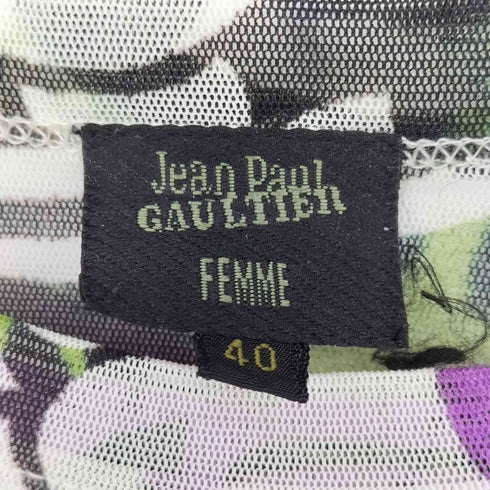 ジャンポールゴルチエフェム Jean Paul GAULTIER FEMME 和柄 マルチカラー フラワー パワーネット レディース FR:40